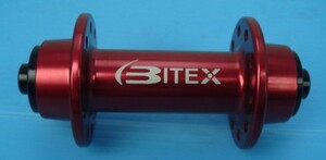 BITEX製 Frontハブ(前ハブ、フロントハブ) 74mm 20H 赤色