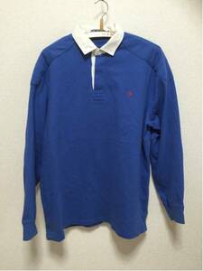 USA古着 Polo by Ralph Lauren ラルフローレン ラガーシャツ L 青