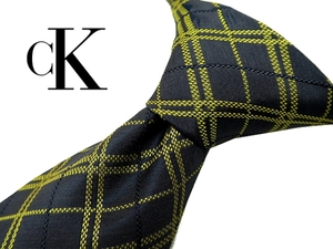 N367* free shipping *CK Calvin Klein genuine article check pattern silk necktie 