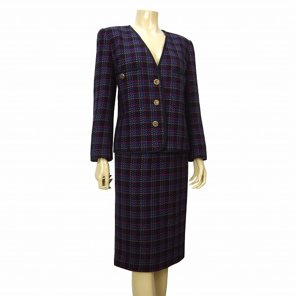 ☆美品☆DAMA Collection 15号 ツイード スカートスーツ ☆美品☆DAMA Collection 15号 質し ツイード スカートスーツ