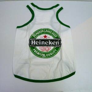 12号 ★送料無料ネコポス便★大型犬（L）タンク・Heineken （白）