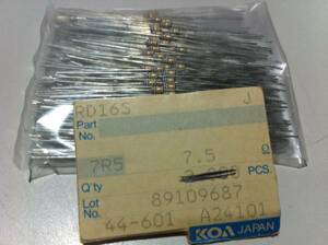 KOA RD16S 1/4w　7.5Ω J ±5％ 100本4袋 (8)