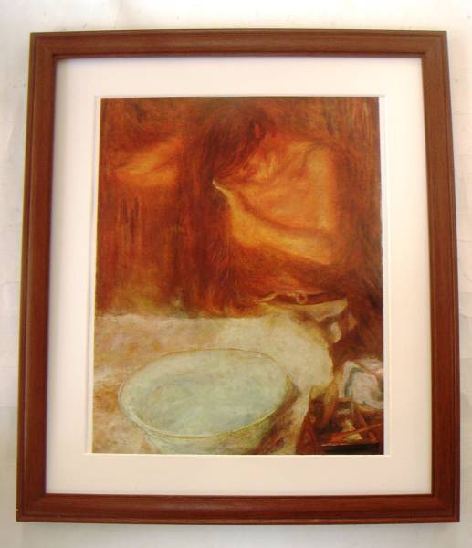 ◆Hanjiro Sakamoto Hair Washing ･Offset reproduction･Framed Buy it now◆, painting, oil painting, portrait