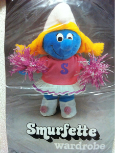  Smurf soft toy put on . change Western-style clothes Cheer Smurf let rare 