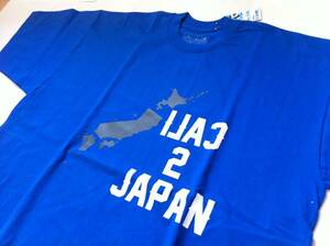 ★LOS105 CALI 2 JAPAN メンズ 半袖 Tシャツ 青 ロイヤルブルー L 高品質 オリジナル 日本&CA ウェッサイ ローライダー 定価￥5,184 新品