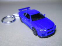 ■即決■キーホルダー■日産 スカイライン GT-R ■ブルー R34■ダイキャストモデル■アクセサリー■キーチェーン■_画像2