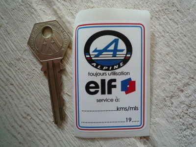 送料無料 Alpine &amp; Elf Service Sticker ステッカー シール 44mm