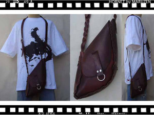  shoulder style saddle-bag Brown hand made new goods 