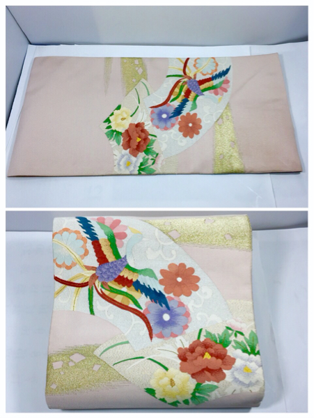 新品仕立品★高級本綴織 鳳凰華文 9寸名古屋帯♪16番