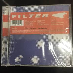 廃盤未開封CD☆ Filter.。Title of Record(1999)/<CDW47388>: