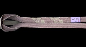 r752 新品正絹手組高麗帯〆 灰味の赤茶色系 送料無料