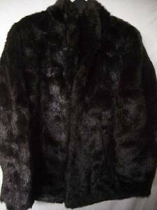 * meat thickness!* fake fur coat * dark brown *