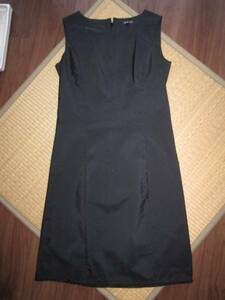 [ One-piece ⑬]INDIVI Indivi # black # hem . decoration attaching # silk .# formal also!