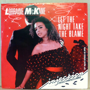 12' オランダ盤　LORRAINE McKANE / LET THE NIGHT TAKE THE BLAME / 悲しみのメモリー