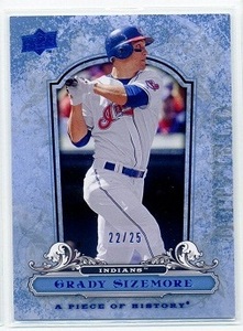 08UD A Piece of History Blue #17 Grady Sizemore 22/25