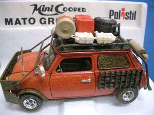 当時物　Polistil Mini COOPER MATO GROSSO / ミニ・クーパーラリーカー　未使用品