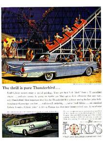 *1959 year. automobile advertisement Ford Thunderbird FORD