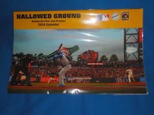 2016年壁掛けカレンダー★HALLOWED GROUND野球場 英語版新品