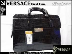 VERSACE Document Bag Versace Briefcase ιηA, cormorant, Versace, Bag, bag