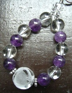  prompt decision ** natural stone *.. carving crystal x amethyst strap 