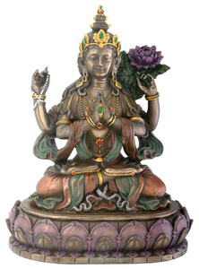 観音ターラー座像　チベット密教仏教置物雑貨仏教美術 観音菩薩像（観世音菩薩）（観自在菩薩 ）仏教 彫像 彫刻 タイ