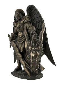 ドラゴンの首を持つ大天使 ミカエル 置物ブロンズ像エンゼル彫刻熾天使セラフィム天使キリスト教オブジェ小物インテリア