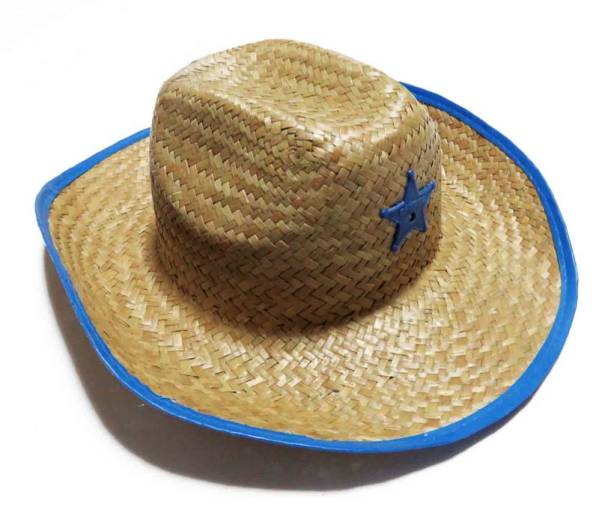 USA70’sヴィンテージウエスタンストロ－ハット青デッドストック