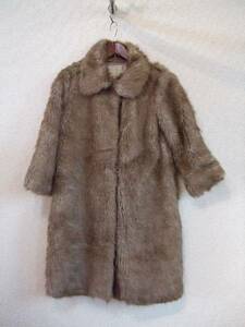 WR tea fake fur coat (USED)91613③)