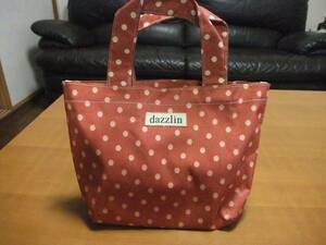 【新品】　dazzlin トートーバッグ 　オレンジドット柄普段使いに　④