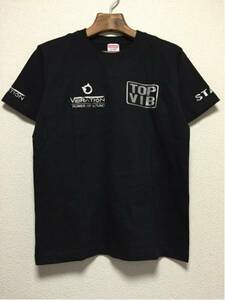 [即決古着]TOP VIB/VIBRATION/スタッフTシャツ/STAFF/半袖/黒×銀/ブラック×シルバー/S