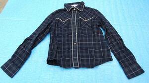  Kumikyoku * check pattern. long sleeve shirt YN36