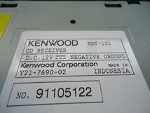 KENWOOD　CDデッキ　RDT-151【で667】_画像2