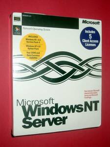 【323】 Microsoft Windows NT 4.0 Server 5CAL Retail English New マイクロソフト ウィンドウズ サーバー 新品 未開封 リテール版 通常版