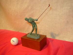 ブロンズ・優勝・優秀選手賞表彰のゴルフ像・文字彫り付・新品