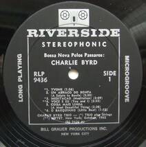 ◆ CHARLIE BYRD / Bossa Nova Pelos Passaros ◆ Riverside RLP-9436 (black:BGP) ◆ V_画像3