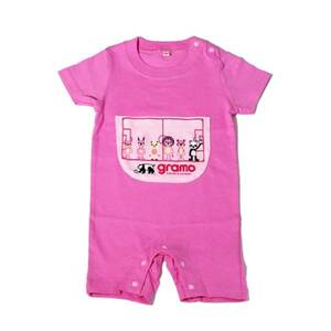 SALE! メール便可能! gramo (グラモ) BABY ロンパース (80) PINK BA-003 | KIDS キッズ ベビー Jr ジュニア ピンク セール パンダ ギフト