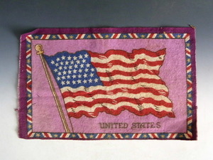 米国合衆国旗 葉巻箱 フェルト地 ◆ 米国アンティーク