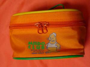  ultra rare! retro Mister Donut o Sam character pouch ② ( orange color )