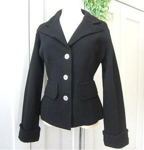 22 Okt -bru jacket wool one sheets .. black size 38