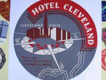 ▽▼63101▼▽＜LE*トラベルステッカー＞GREAT AMERICAN CITIES*HOTEL CLEVELAND OHIO_画像1