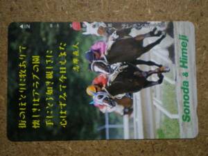 U2426A*. rice field Himeji .. direct person horse racing telephone card 