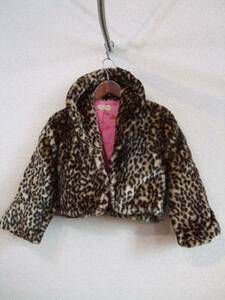 SansSouci Leopard pattern fake fur blouson (USED)121014)