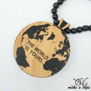 HIPHOP ネックレス THE WORLD IS YOURS 22 B系