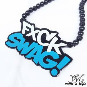 FXCK SWAGswagHIPHOPs Lange acrylic fiber necklace 449