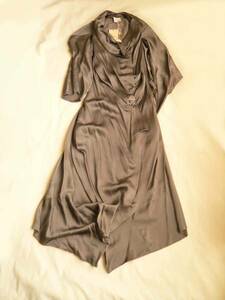  last new goods Vivienne waste to wood Gold lable maxi long One-piece dress 2 M size gray 