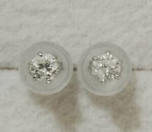 新品 Pt900プラチナ ダイヤモンド 0.１6ct　スタッドピアス
