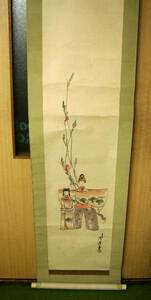 Art hand Auction d▼♪♪Sea★Keijo Okuda, hanging scroll [standing dolls] hand-painted, Painting, Japanese painting, person, Bodhisattva