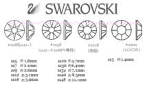 ss9*500粒*パパラチャ*#2058*スワロ*デコ ネイル*即決*スワロフスキー_画像2