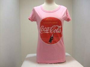 【COCACOLA/コカコーラ】USED加工 COCACOLAプリントTシャツ PINK ONE 新品