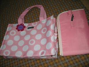  unused! handle nafla mother's bag seat pink dot 